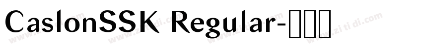CaslonSSK Regular字体转换 CaslonSSK Regular字体转换